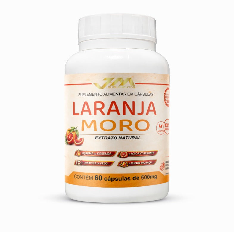 Laranja Moro Puro 500mg 60 Cápsulas - Jmsuplemento