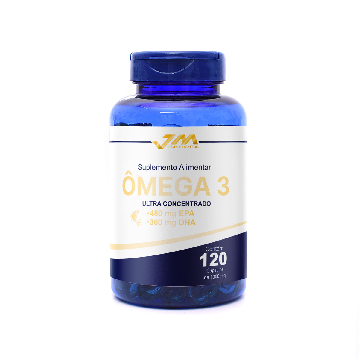 Ômega 3 EPA + DHA 120 cápsulas – JM Suplementos