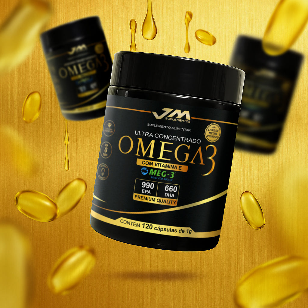 Ômega 3 1000mg Ultra Concentrado Meg-3 – 120 Cápsulas – JM Suplementos