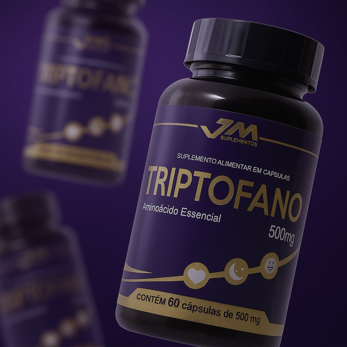 L-Triptofano 100% Puro 1000mg 60 Capsulas 5htp Jmsuplemento