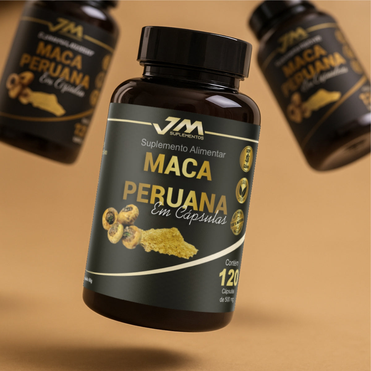 Maca Peruana Pura 500mg – 120 Cápsulas | Mais Energia e Vitalidade