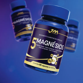 5 Magnésios 60 Cápsulas 500mg Jmsuplementos
