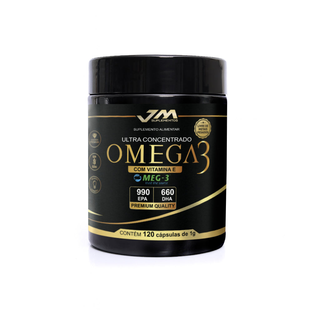 Ômega 3 1000mg Ultra Concentrado Meg-3 – 120 Cápsulas – JM Suplementos