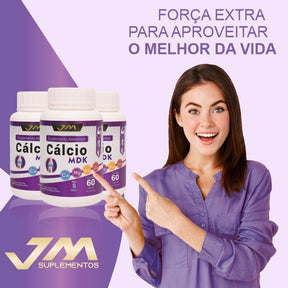 Cálcio MDK 60 Cápsulas – Ossos Fortes, Músculos Saudáveis & Imunidade