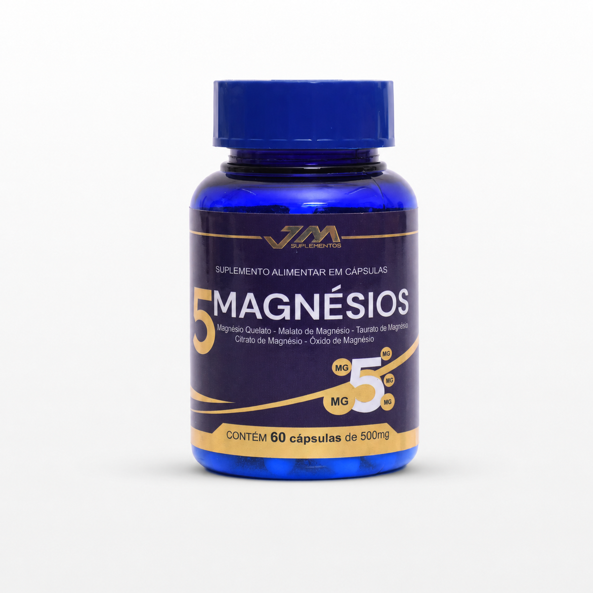 5 Magnésios 60 Cápsulas 500mg Jmsuplementos