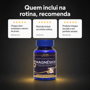 5 Magnésios 60 Cápsulas 500mg Jmsuplementos - JM Indústria de Suplementos