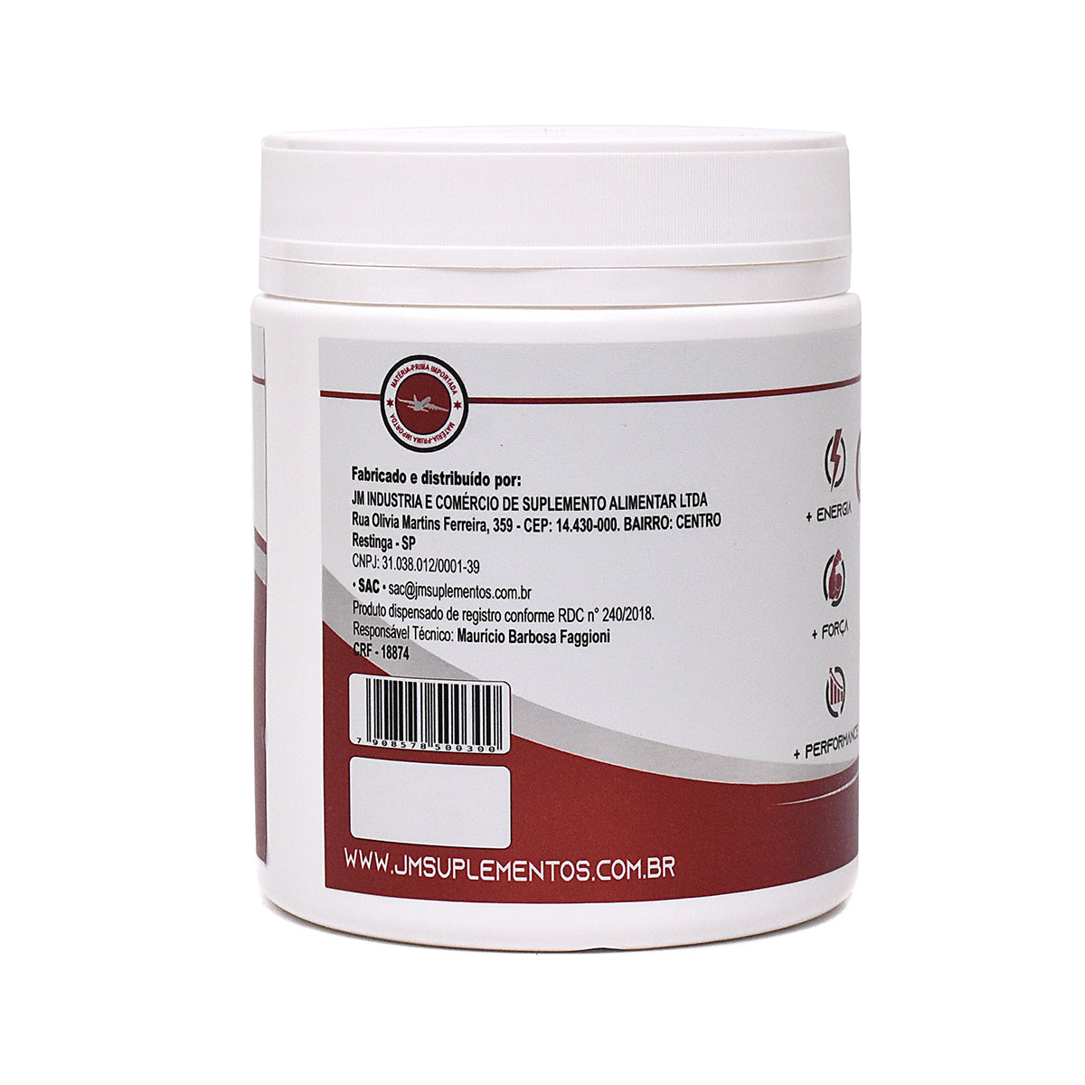 Creatina 100% Pura Monohidratada Micronizada – 370g