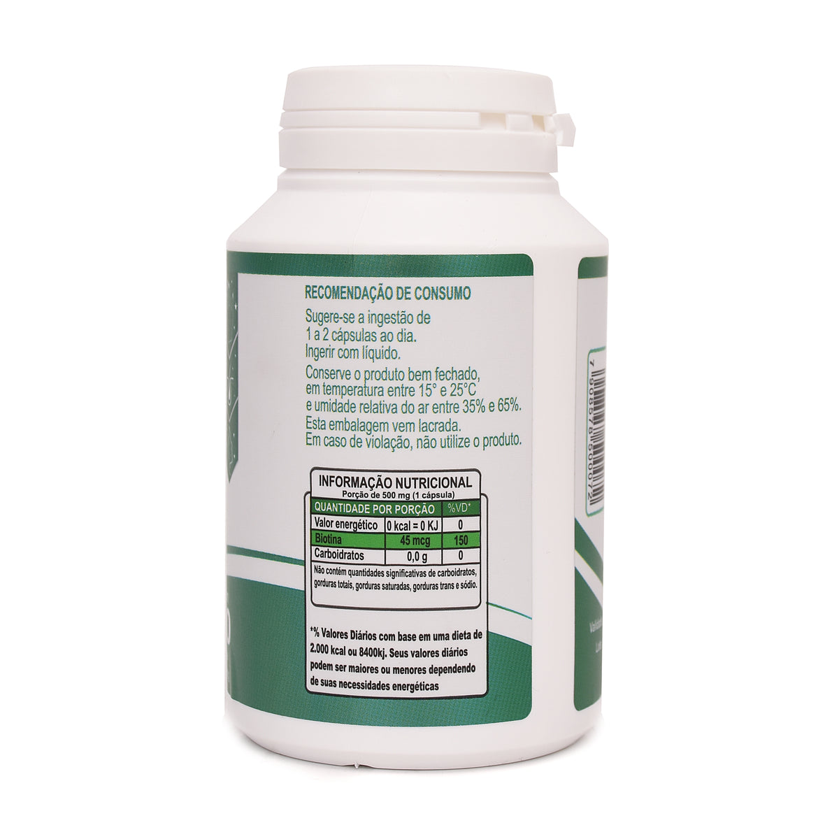 Biotina 45 mcg – Fortalece Cabelos, Unhas e Pele | 120 Cápsulas