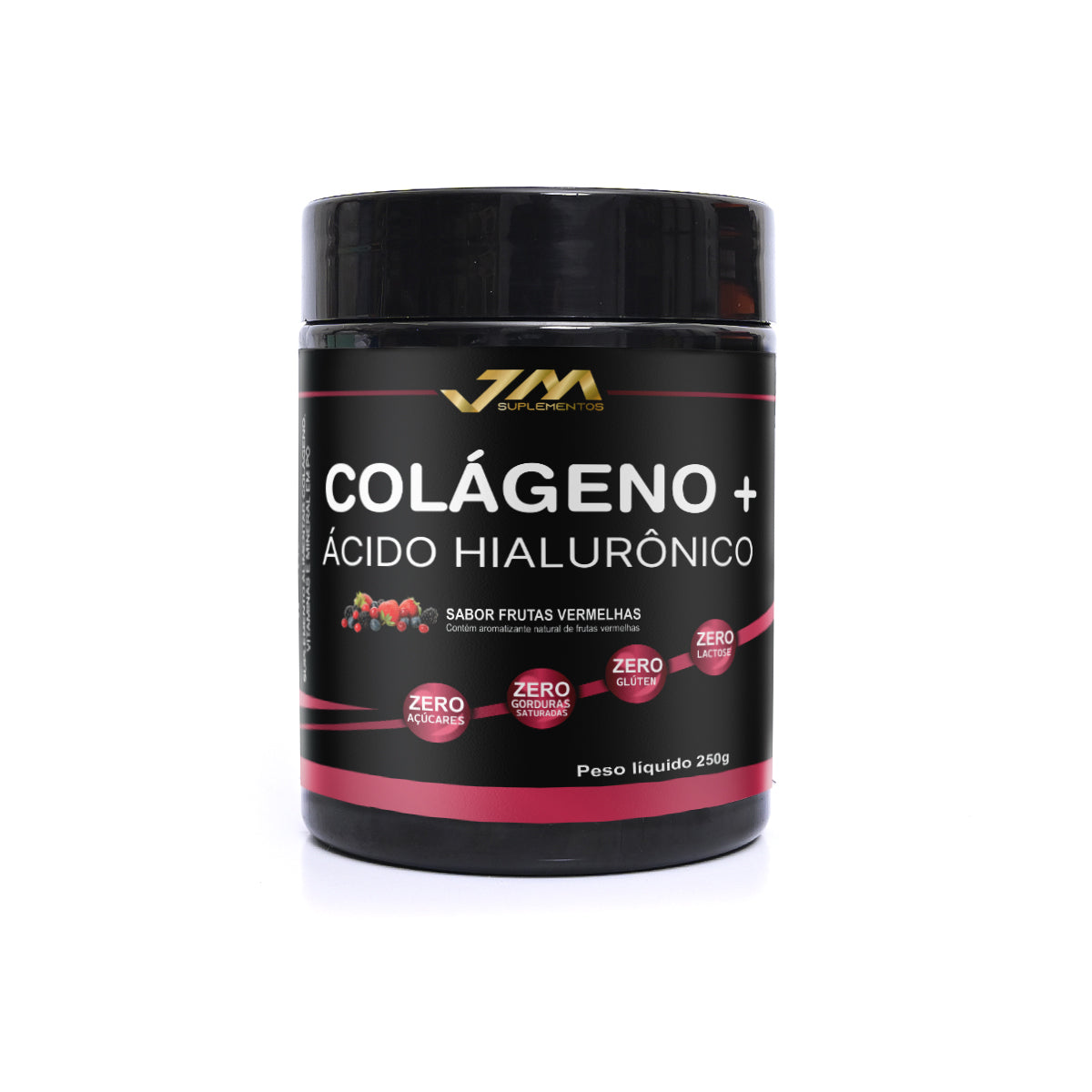 Colágeno Hidrolisado + Ácido Hialurônico 250g Jmsuplementos