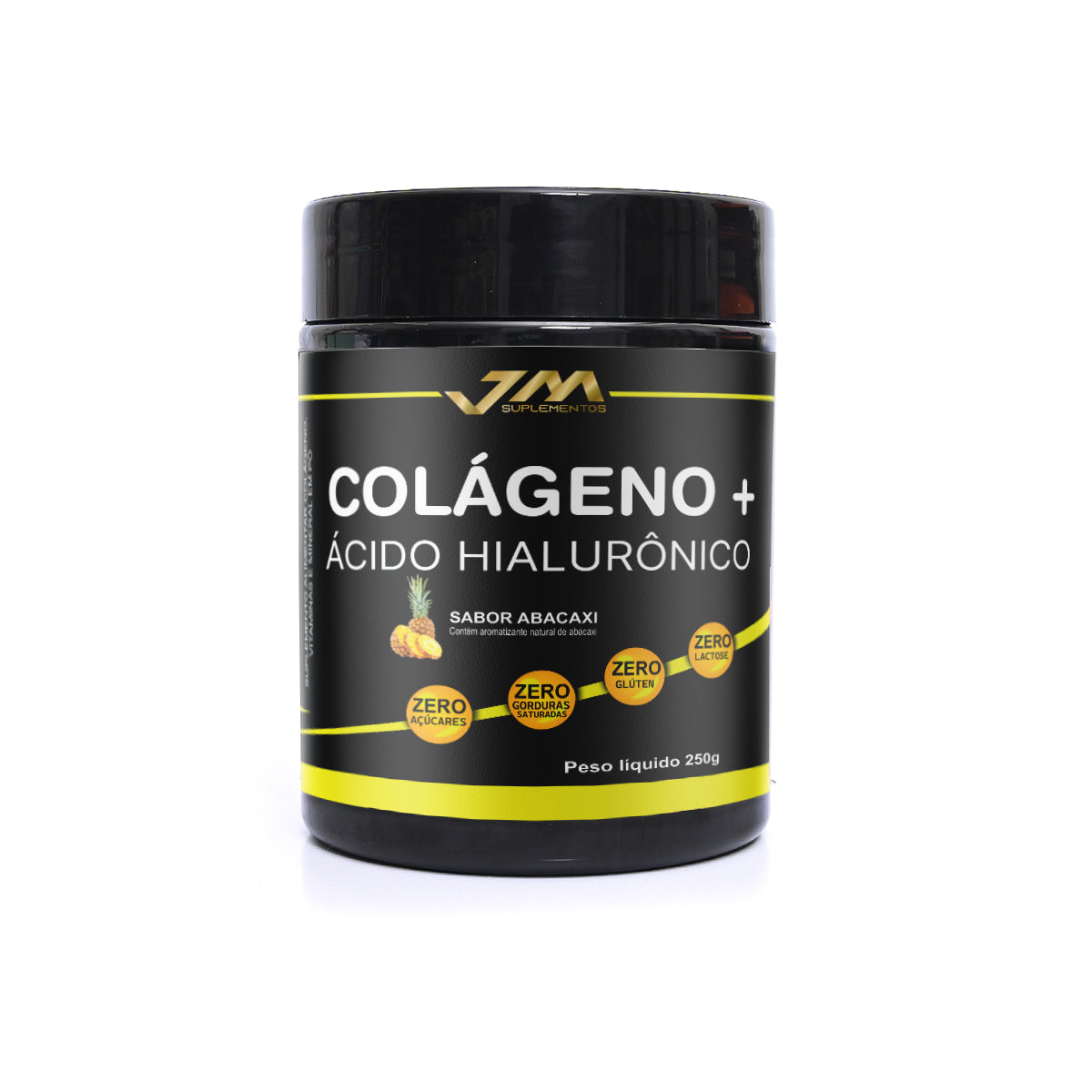 Colágeno Hidrolisado + Ácido Hialurônico 250g Jmsuplementos