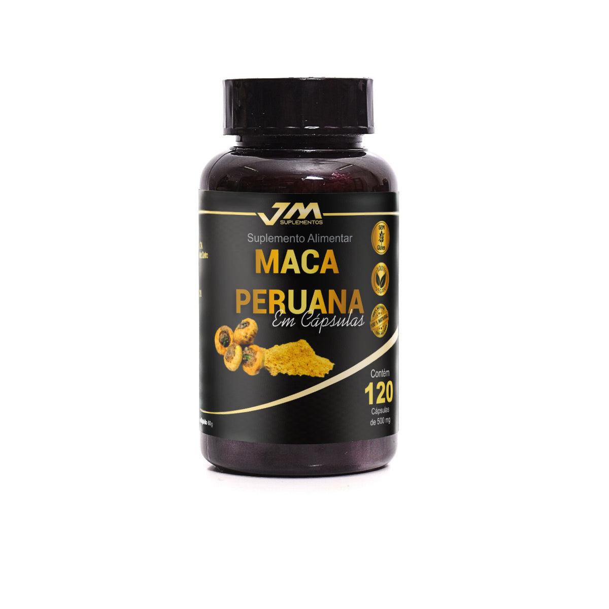 Maca Peruana Pura 500mg – 120 Cápsulas | Mais Energia e Vitalidade