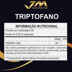 L-Triptofano 100% Puro 1000mg 60 Capsulas 5htp Jmsuplemento