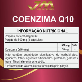 Coenzima Q10 C/ 60 Cápsulas De 500mg - Jmsuplementos