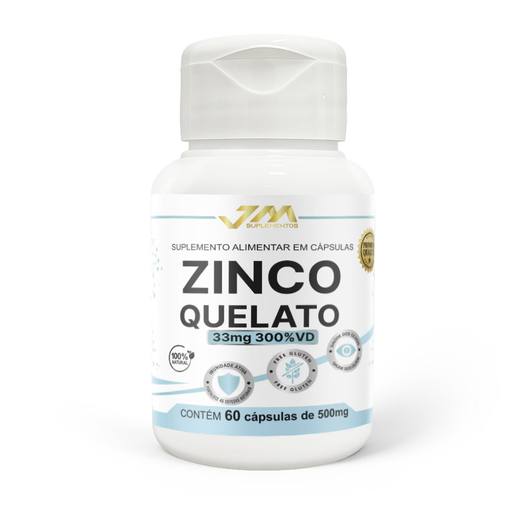 Zinco Quelato Concentrado 60 Capsulas JM Suplemento